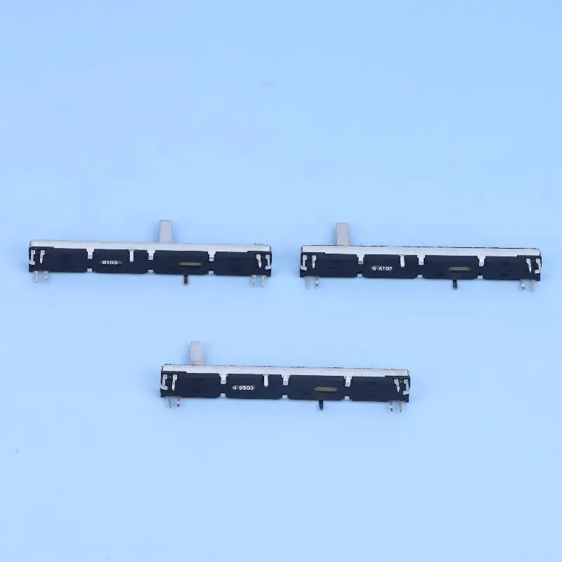 

1 шт. 75 мм прямой ползунковый потенциометр 8-контактный A103, двойной фейдер A10K, для Soundcraft EFX8, A10Kx2, A20KX2, A50KX2, B10KX2, A103, A203