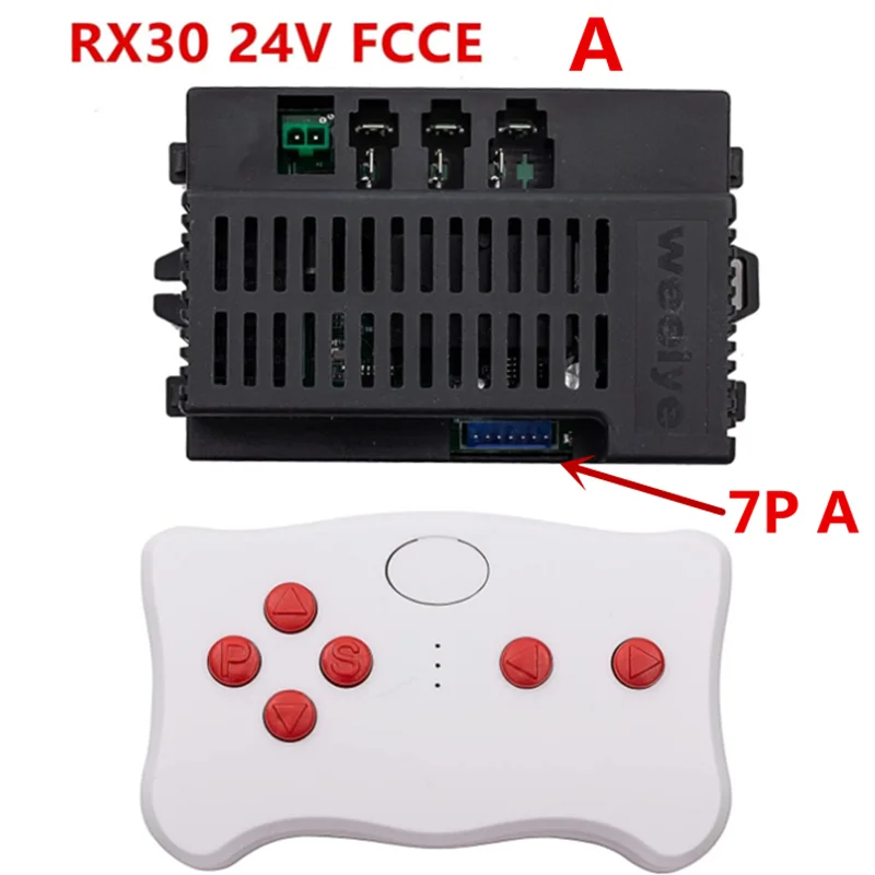 WEELYE RX30 24V 어린이 자동차 2.4G 블루투스 원격 제어 및 수신기, 전기 자동차 교체 부품