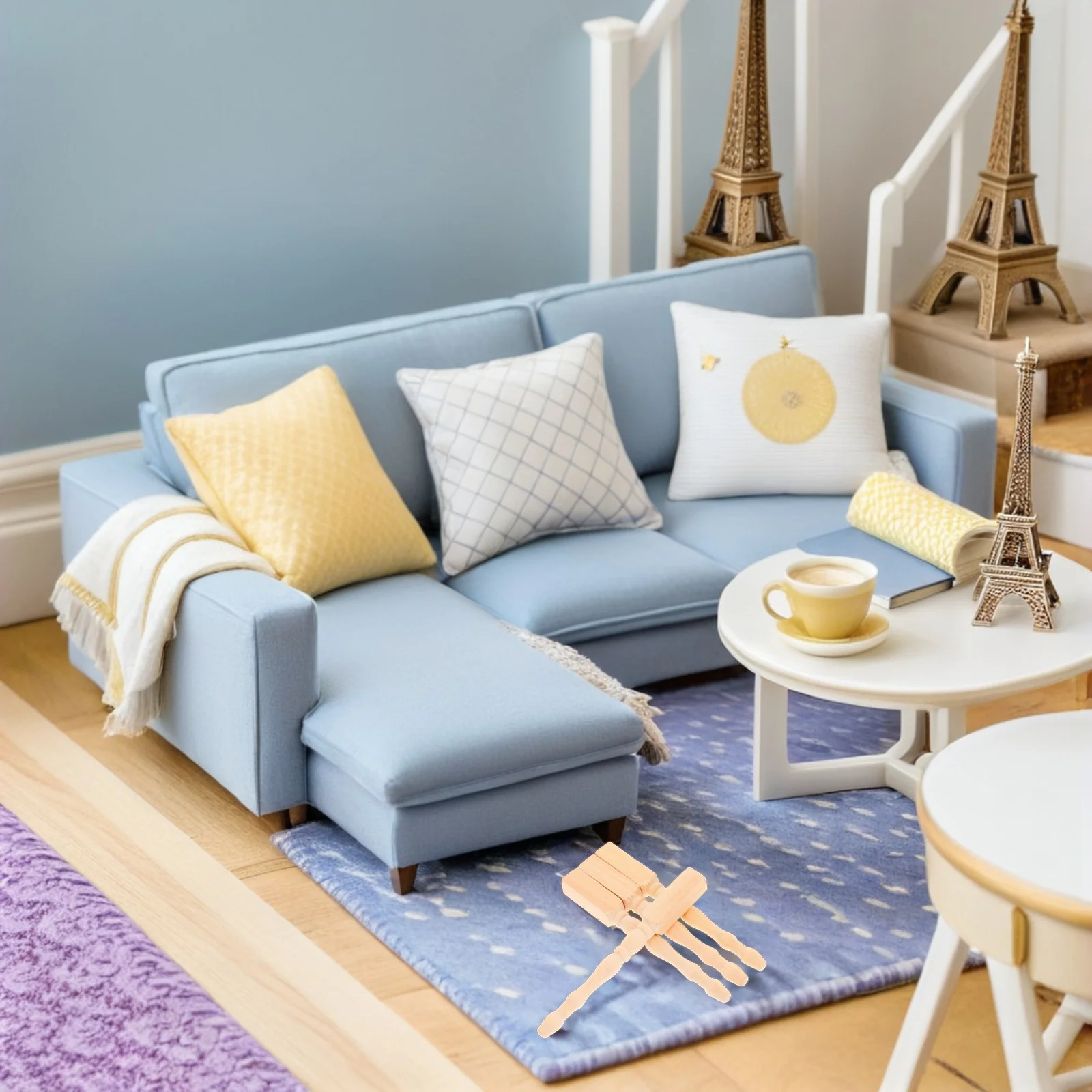 12個の木製テーブル脚ミニチュアドールハウス家具金具リアルなデザインデスクコーヒーテーブルキャビネットサポート用