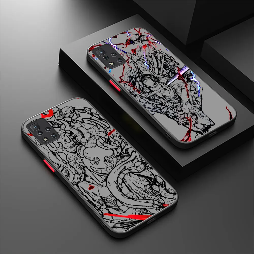 Luffys Gear 5 Zoro Aces Phone Case For Redmi Note 13 12 12S 11 11S 11T 10 10S 9 9S 9T 8 7 Pro Plus Max Matte O-One Pieces Cover