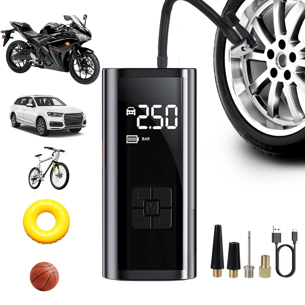 

Car RV Truck Trailer Electrical Air Pump Wireless Tire Inflatable Air Pump For Motorcycle Bicycle Inflator Compressor Portable