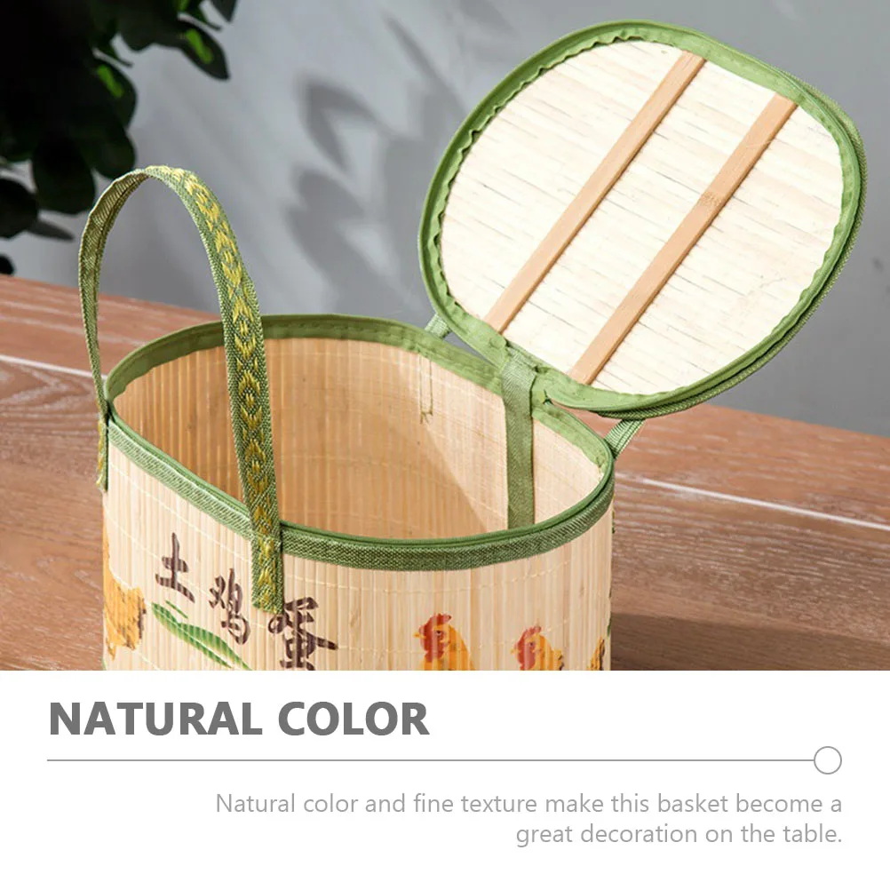 

Bamboo Egg Basket Lightweight Handwoven Storage Basket For Fruit Snacks Vegetables Home Kitchen Organization