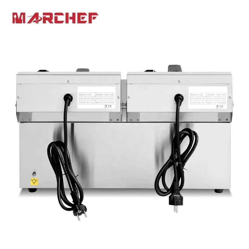 Professional CE industrial 20l Double Tank potato Electric commercial deep fryers