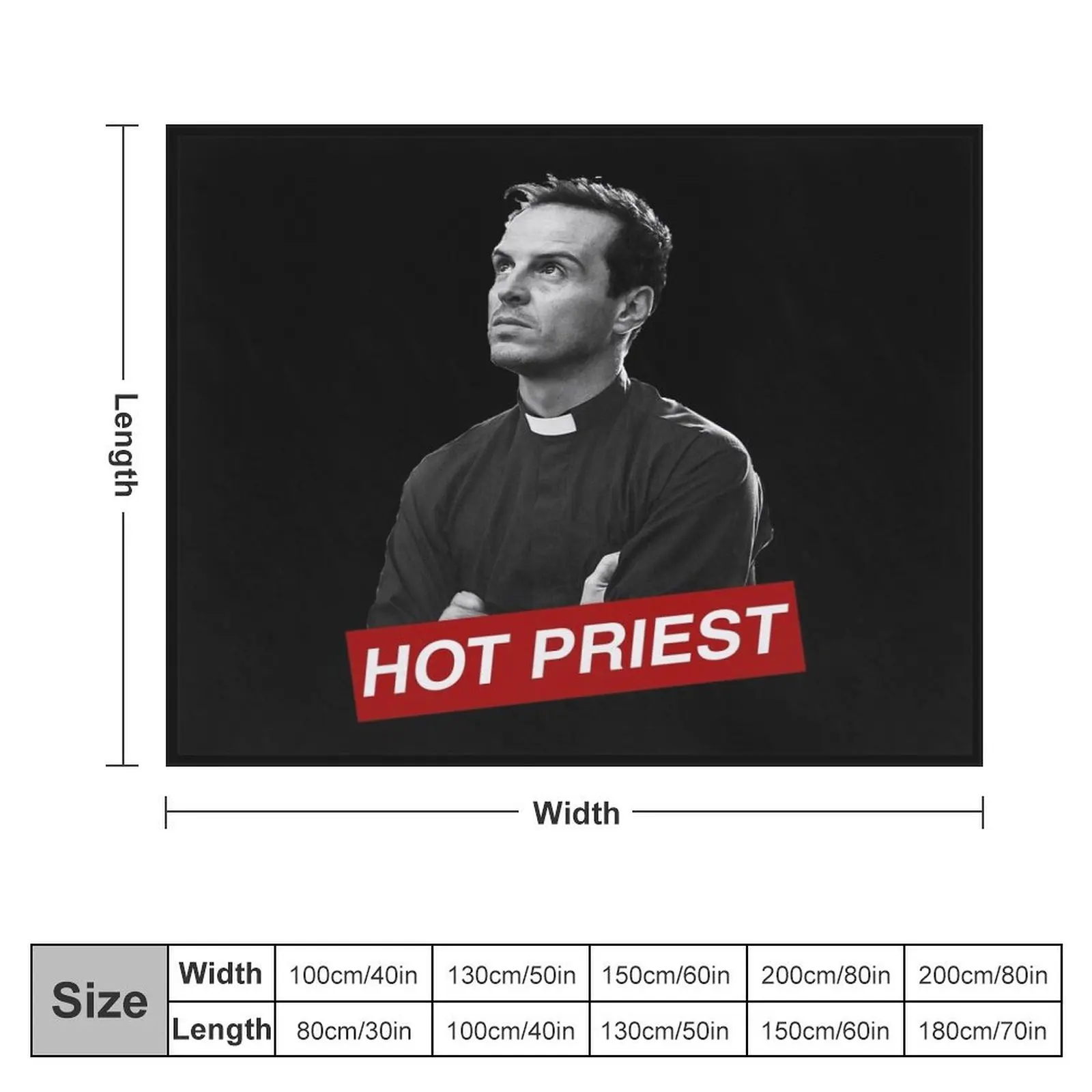 HOT PRIEST AMEN Throw Blanket Flannel Fabric Warm Bed Blankets