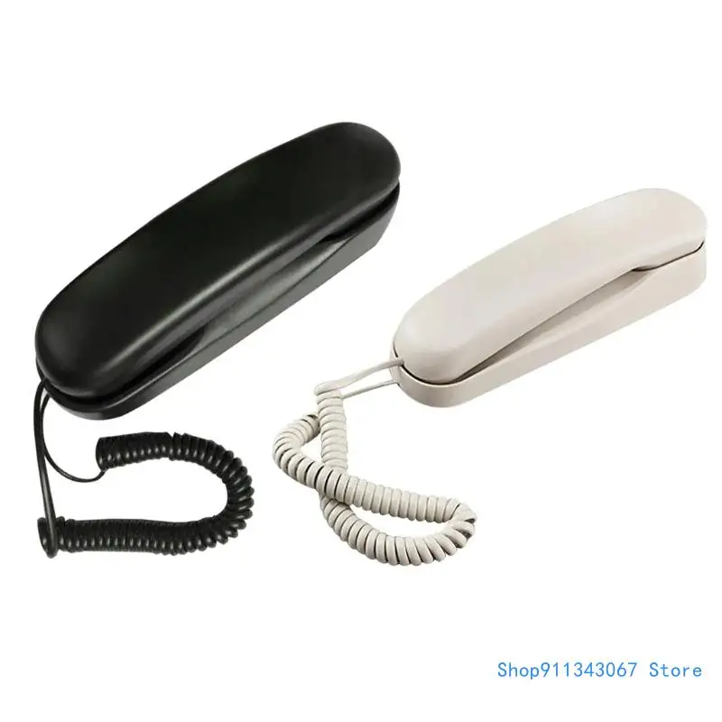 Corded Wall Phone, Trimline Phone for Hotel, Landline Wall Telephone Set for Home/Bathroom/School/Office Drop shipping