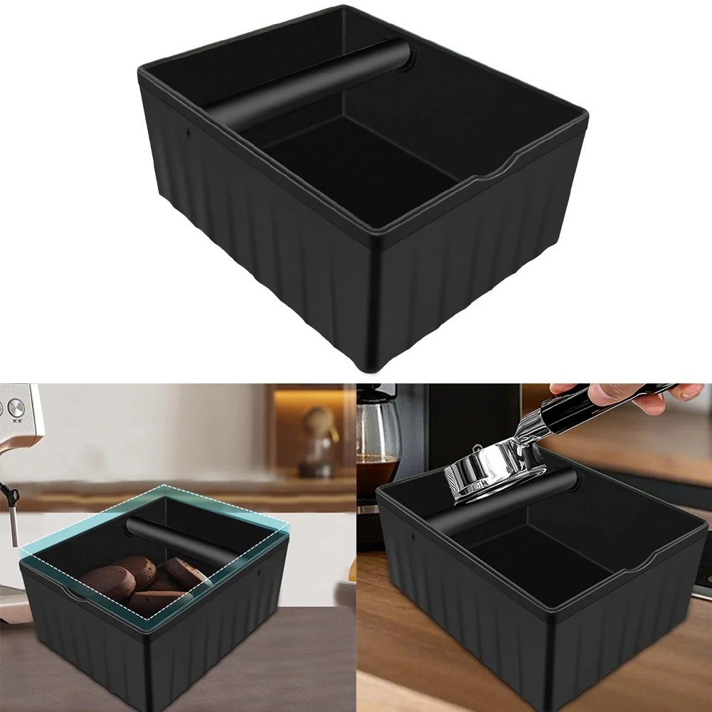 

Коробка для кофейной гущи большой емкости с черной конструкцией из АБС-пластика, нескользящая резиновая основа, легко чистящаяся конструкция