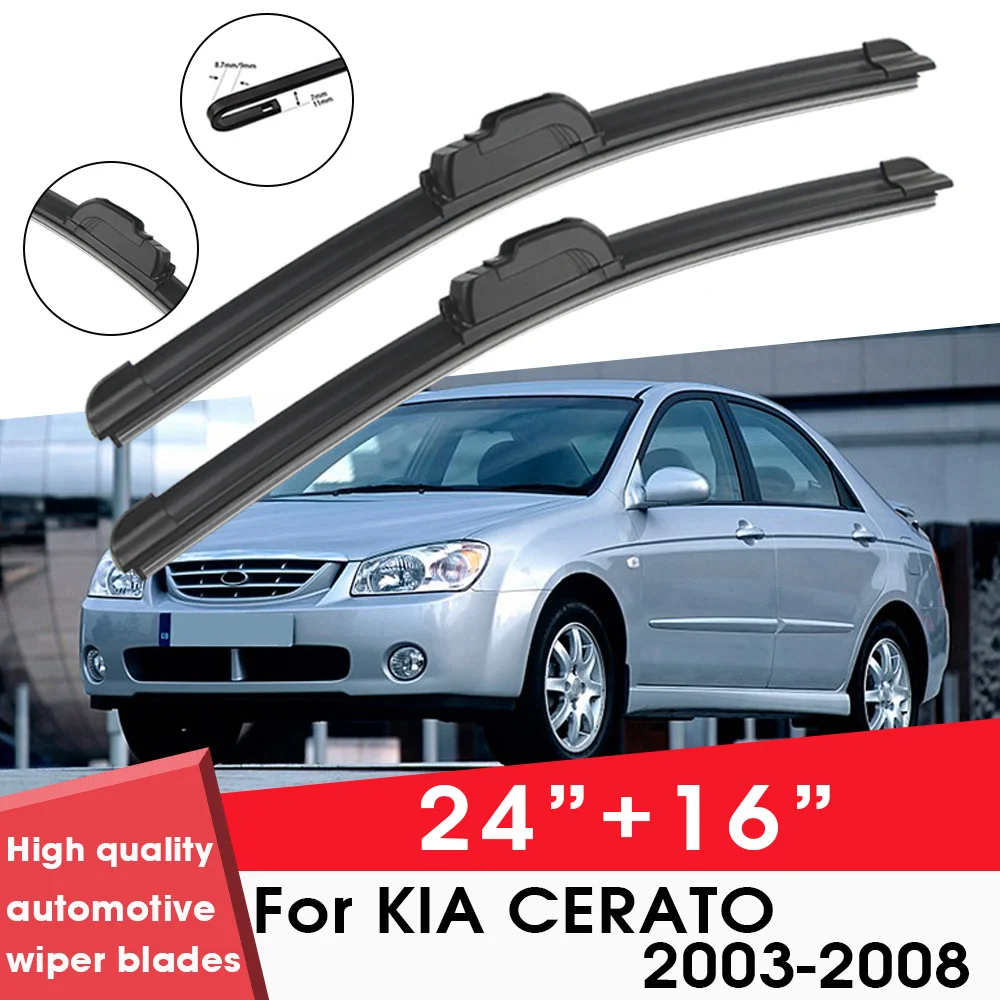 

BEMOST Car Wiper Blades Front Window Windshield Rubber Refill Wiper For KIA Cerato 2003-2008 24"+16" Car Accessories