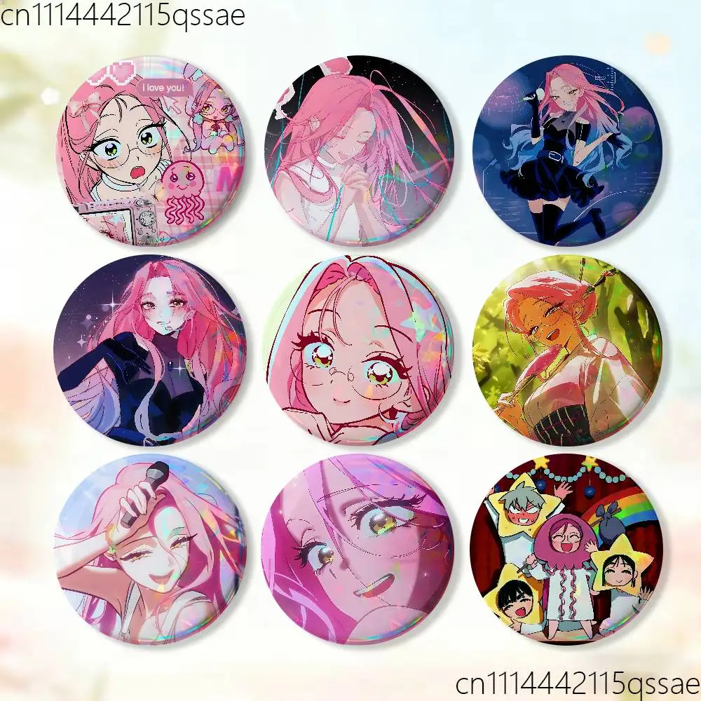 Mizi A-ALIEN STAGE 25/32/44/58/75mm Round Cosplay Pin Bag Decor Fans Collect Friends Gifts Brooch Souvenir