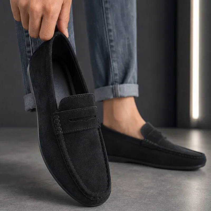 Classic Loafers For Men Slip-on Shoes Comfortable Breathable Casual Shoes Man Moccasins Lightweight Non-slip Men's Driving Shoes