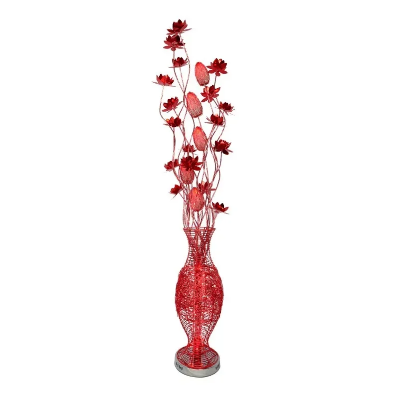 Modern fashion red romantic wedding bedroom floor lamp, wedding gift decoration living room bedside floor lamp