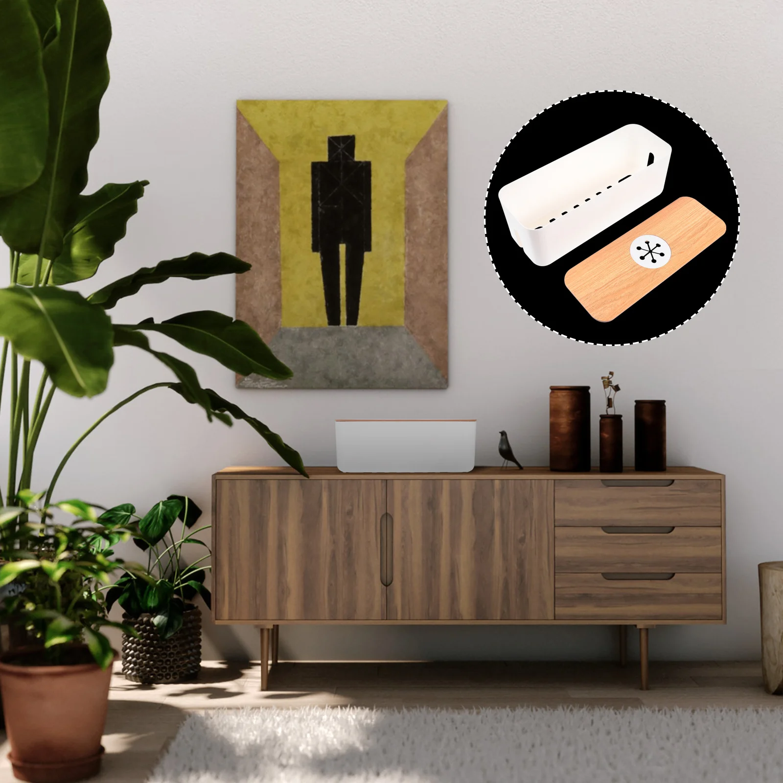 

1Pcs Cable Line Strip Cover Storage Case for Charging Cables Wire Organizer Round Anti-Electric Socket Case