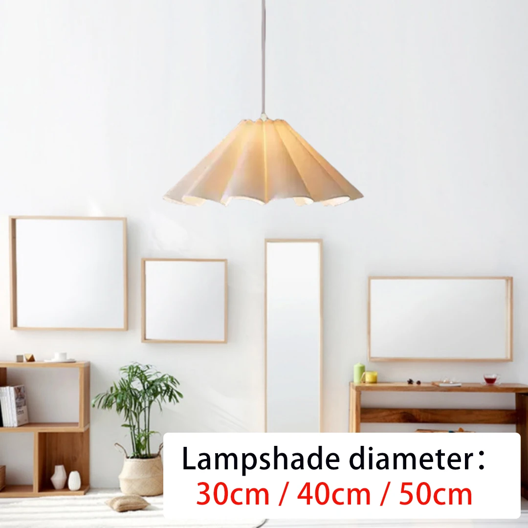 Lower Petals Cream Chandelier E26 E27 LED Indoor Pendant Lamp for Living Room Bedroom Dining Room Bar Simple Modern Lights