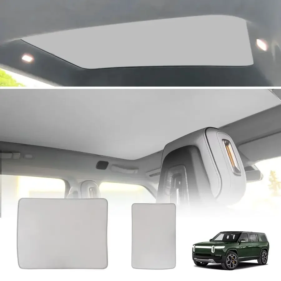 

Foldable Roof Sunshade Compatible with 20222025 Rivian R1S Accessories Upgraded Heat Reflective Tech Accessories Sunroof Reflect