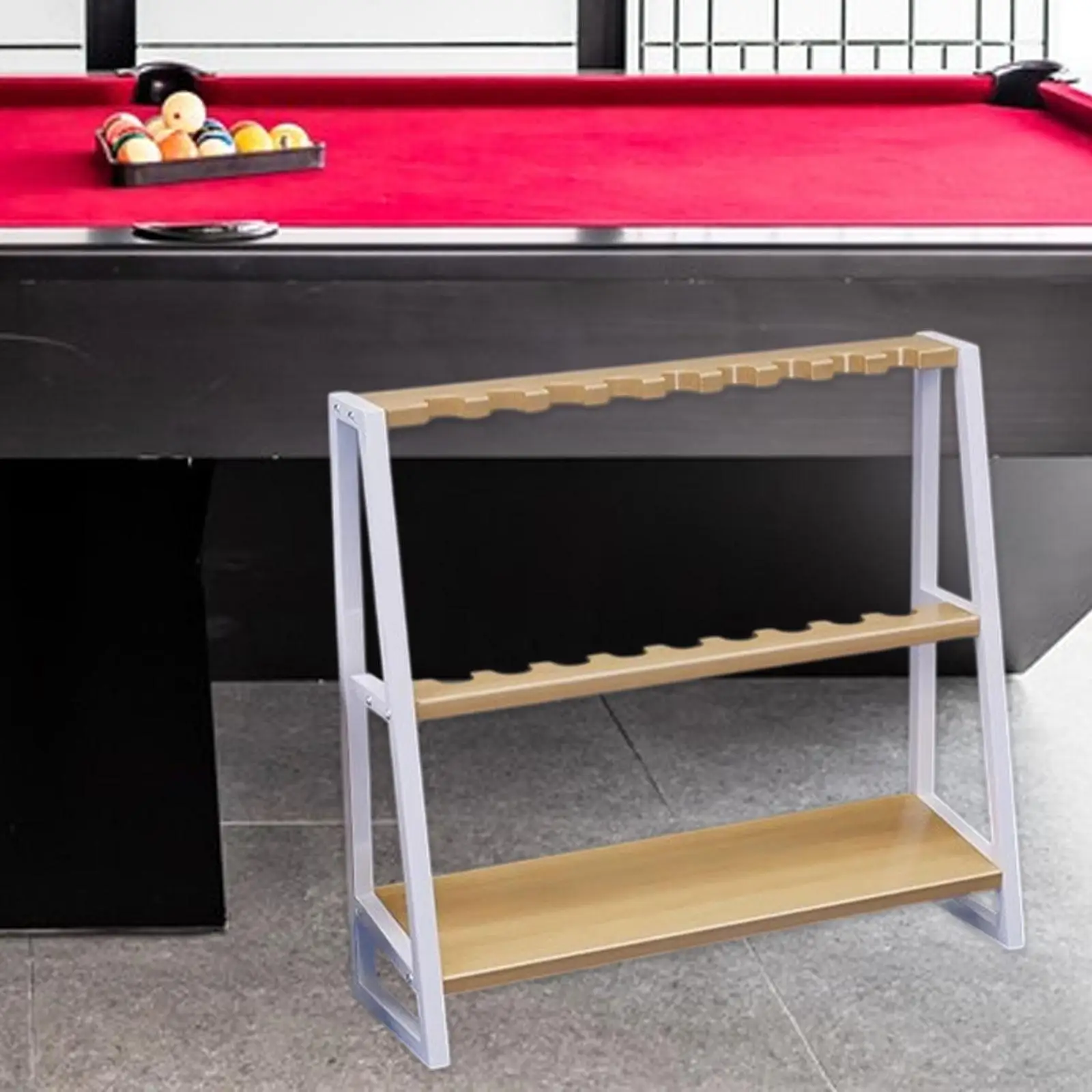 

Pool Cue Rack 9 Slots Vertical for Display Gift for Player for Hall Public Rod Organizer Rack Pool Cue Stick Holder Floor Stand