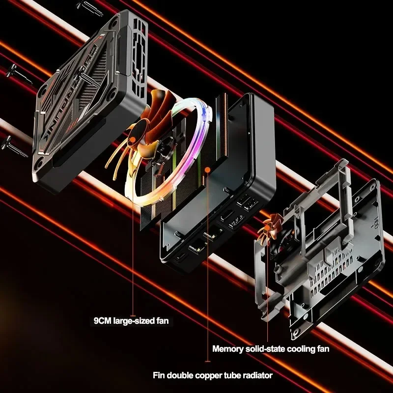 Mini PC AMD RYZEN 7 8845HS 8 Cores 16 Threads 2x DDR5 Slots M.2 PCIE4.0 NVMe SSD WiFi6 BT5.2 2.5G Ethernet USB4 Windows11