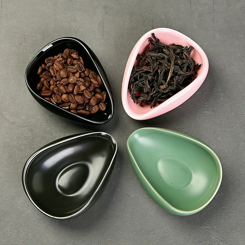 Bandejas dosificadoras de granos de café, recipiente separador de té de cerámica, artículos de medida de cerámica, pala para granos de Espresso, accesorios de café