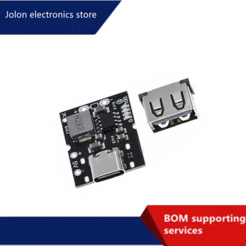 Convertidor de refuerzo usb tipo c, módulo de potência, placa de proteção de carga de litio, pantalla le