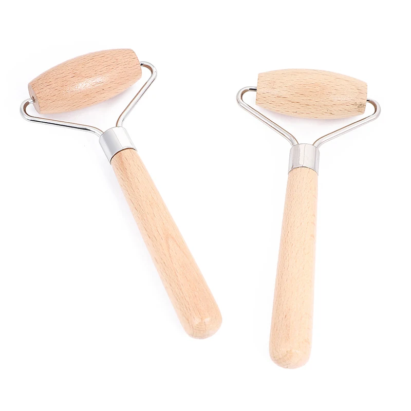 Gua Sha Face Massager rullo di legno massaggio alle spine manico in legno per guazzo facciale sollevamento della pelle strumenti per la cura della pelle dimagrante del corpo