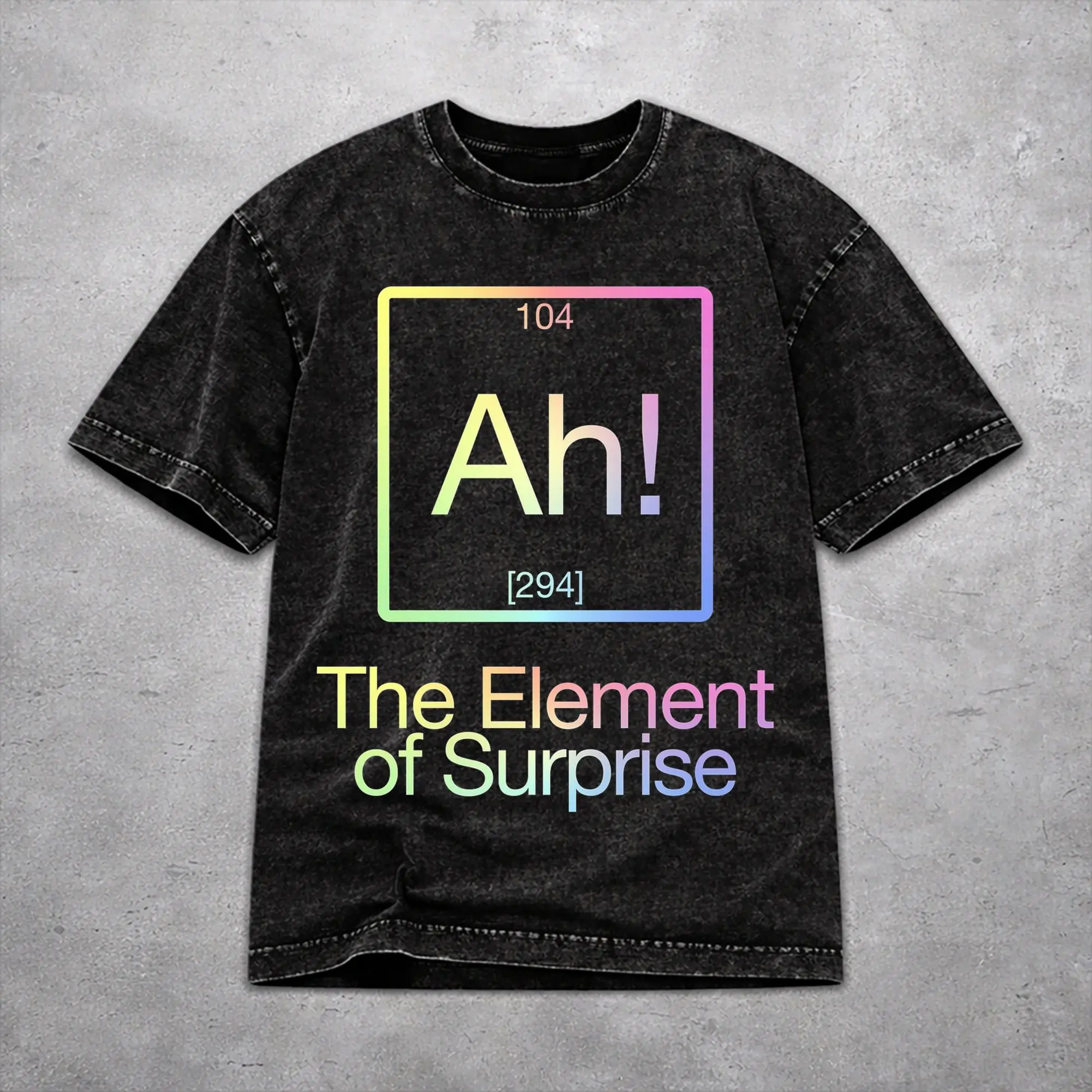 Women Men Ah! The Element Of Surprise  T Shirt Printed Cotton Washed  Harajuku Streetwear T-Shirts