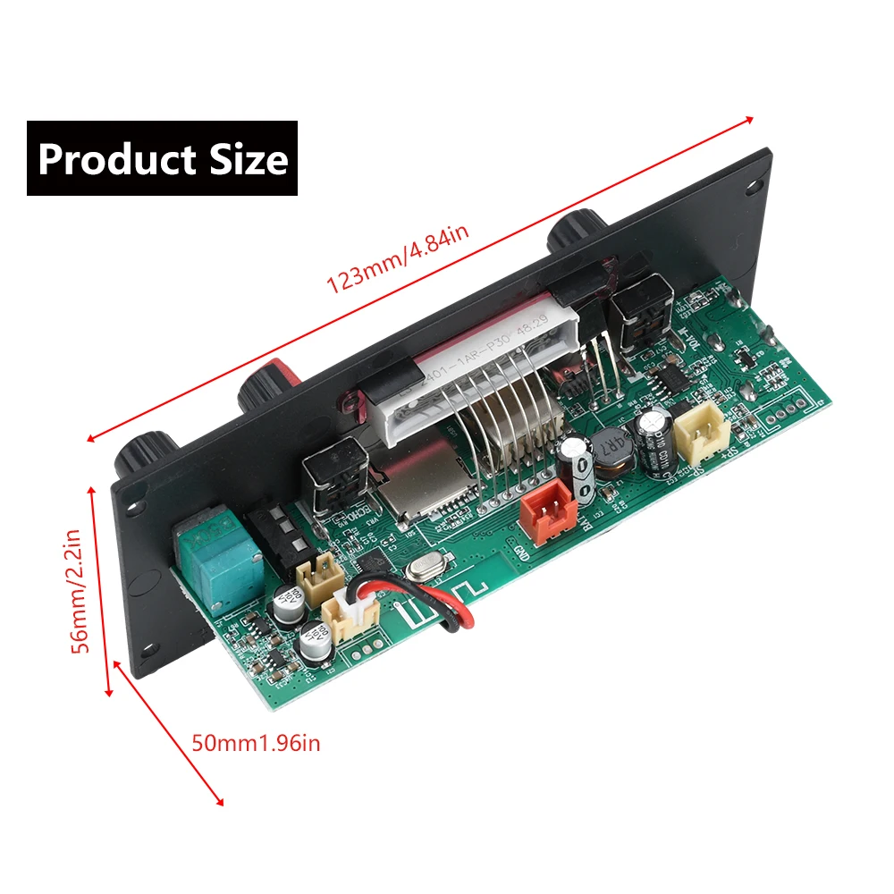 DC 3,7-5V Einkanal-BT 5.0 MP3-Decoder-Board 10W Verstärker Audio-Player MP3-Player Auto LINE-IN FM TF USB Mikrofon Aufnahme – Detail 10