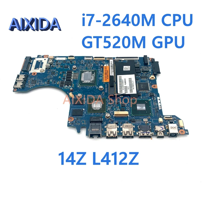 

AIXIDA F2DV7 0F2DV7 PLW00 LA-7451P laptop motherboard for Dell XPS 14Z L412Z Main board with i7-2640M CPU GT520M GPU full tested