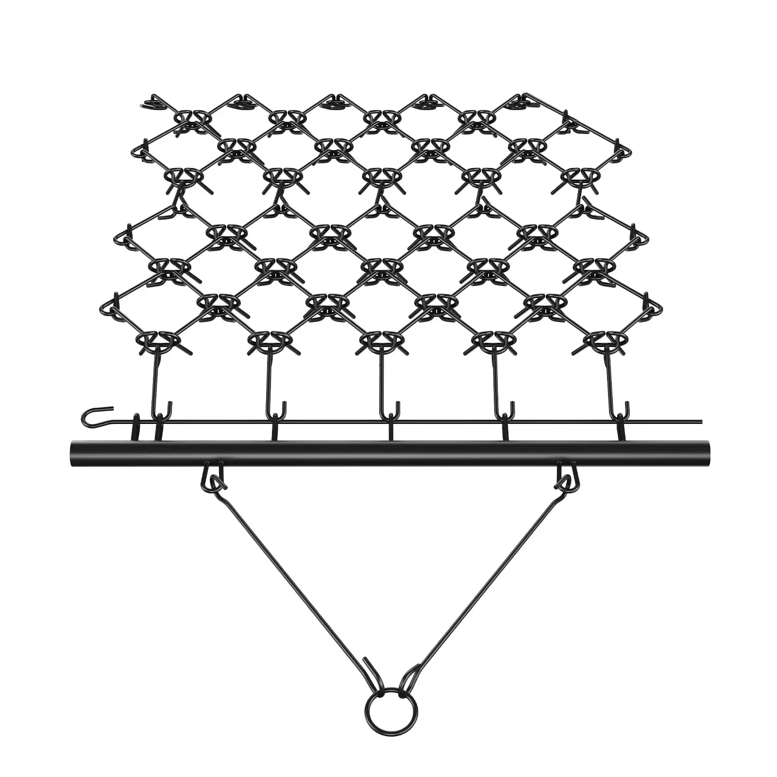 Drag Harrow, 4'x4' Robust Chain Harrow with 69 Teeth, ATV UTV Tractor Accessories Field Drag Mat for Gravel Driveway Yard