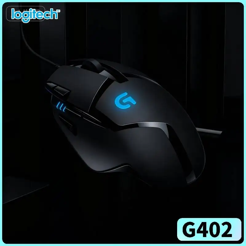 Logitech G402 Gaming Mouse Fusion Engine 20M Clicks Durability 500 IPS Anti-Slip Comfortable Gaming Grips