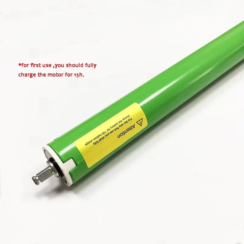 DOOYA DM25LEU Rohrmotor, eingebauter Li-Akku, Motor für Rollos, RF433-Emittersteuerung für 38-mm-Rohrhalterungen + Endstopfen