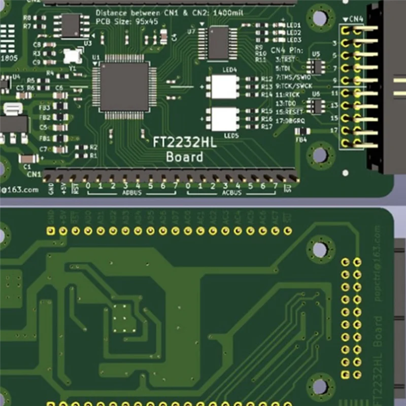 لوحة تطوير لوحة تطوير عملية-FT2232HL منفذ USB جديد FT2232H يدعم Openocd
