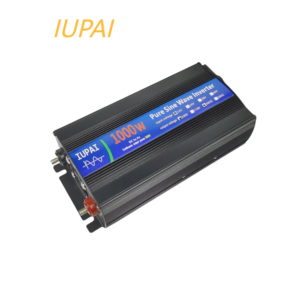 純粋な正弦波インバーター12v-24v-48v-60v〜220v-ac1000w-500w高出力屋外ピクニック用