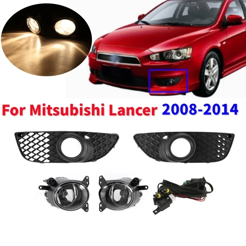 

1set Car Front Bumper Fog Lights For Mitsubishi Lancer 2008-2014