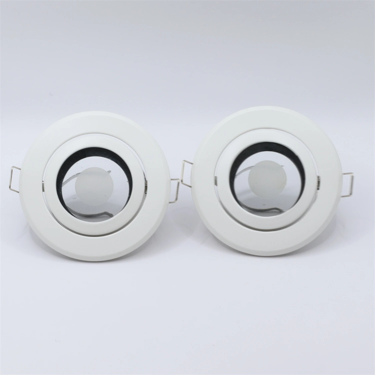 Round Recessed Ceiling Downlight Mounting Zinc Alloy Frame MR16 GU10 Bulb Replaceable Lamp Holder Fitting Fixtures