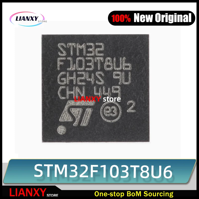 5 Pièces Original Authentique Stm32F103T8U6 Vfqfpn-36 Arm Cortexm3 Microconstellarur 32 Bits Mcu