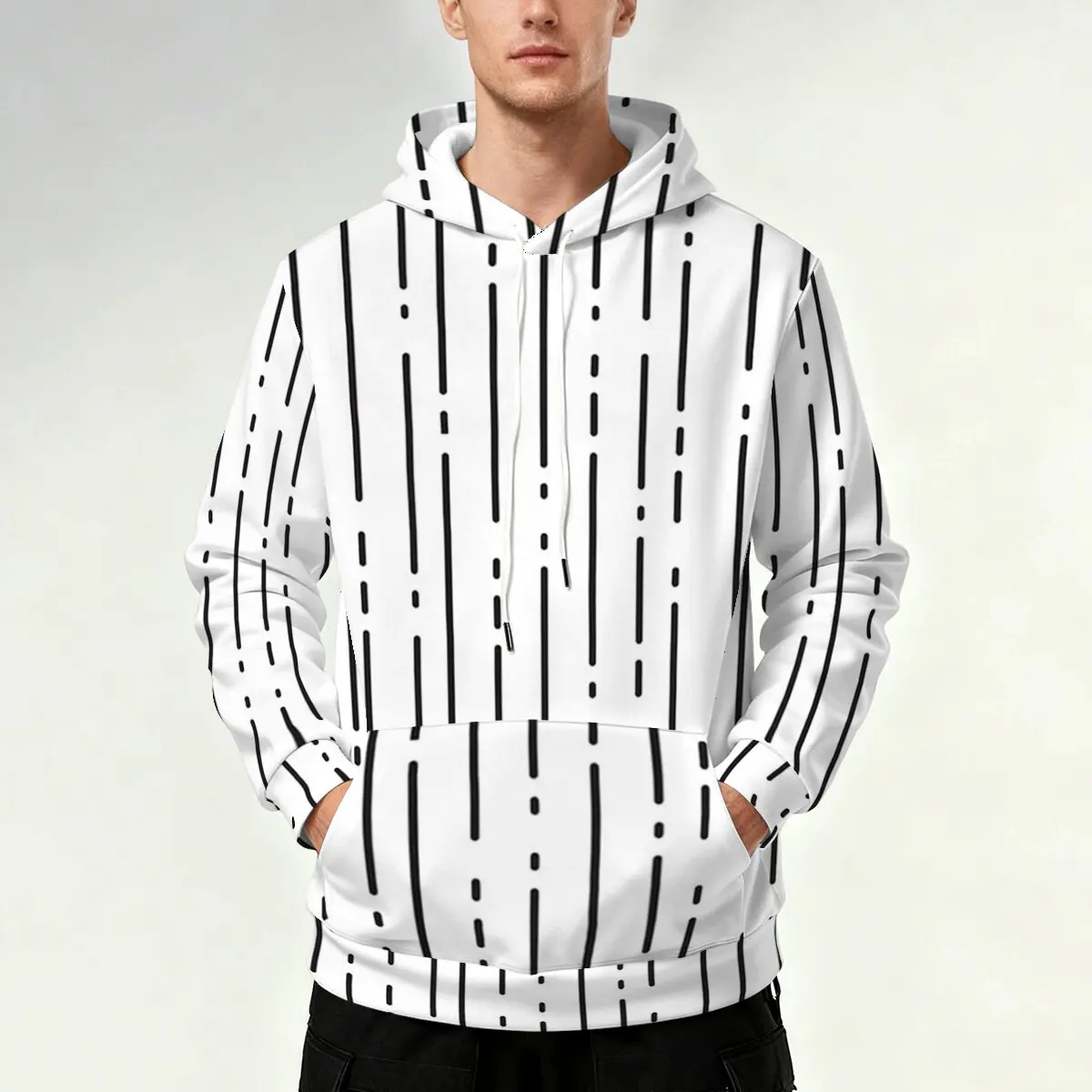 

Самые продаваемые мужские толстовки с принтом на осень и зиму, дизайн с линейным узором, ретро и стильные, идеально подходят для ежедневных поездок на работу