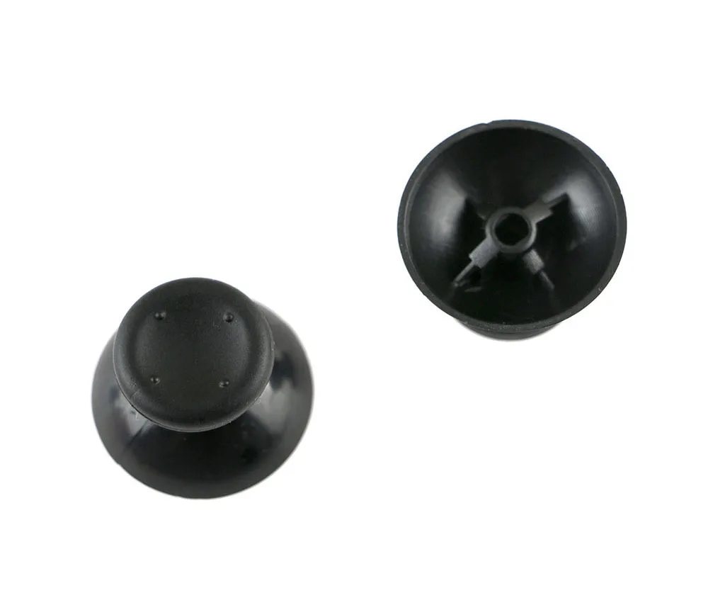 100 pçs preto cinza novo 3d analógico vara capa de plástico polegar joystick cogumelo tampa para xbox360 controlador sem fio