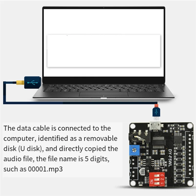 

Ежедневный модуль воспроизведения голоса DY-F5WL 5 Вт с поддержкой карты Micro-SD, музыкальный плеер MP3 для Arduino