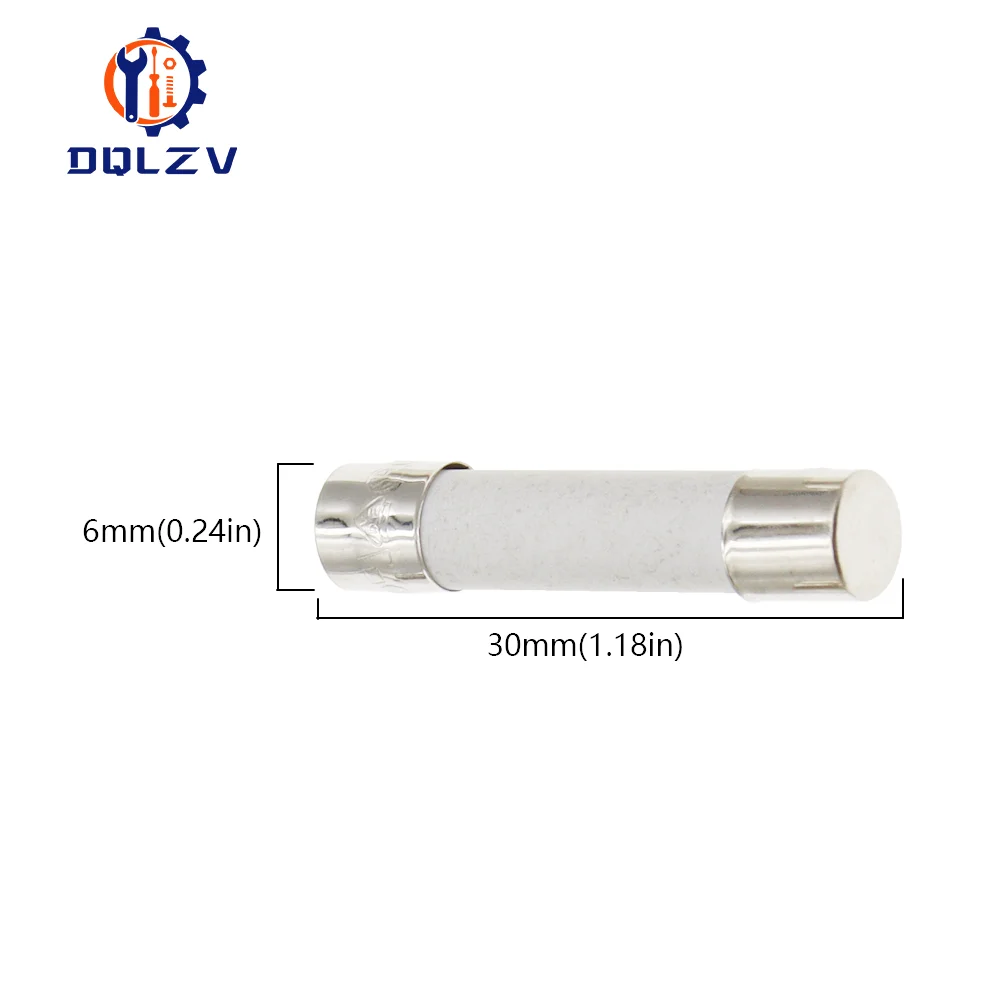 Car Fuse Pipe 5X20MM 6X30MM Fast Blow Ceramic Fuse 250V 0.5A 1A 2A 3A 4A 5A 6A 6.3A 8A 10A 15A 20A 25A 30A AMP Fuse Ceramic Fusi