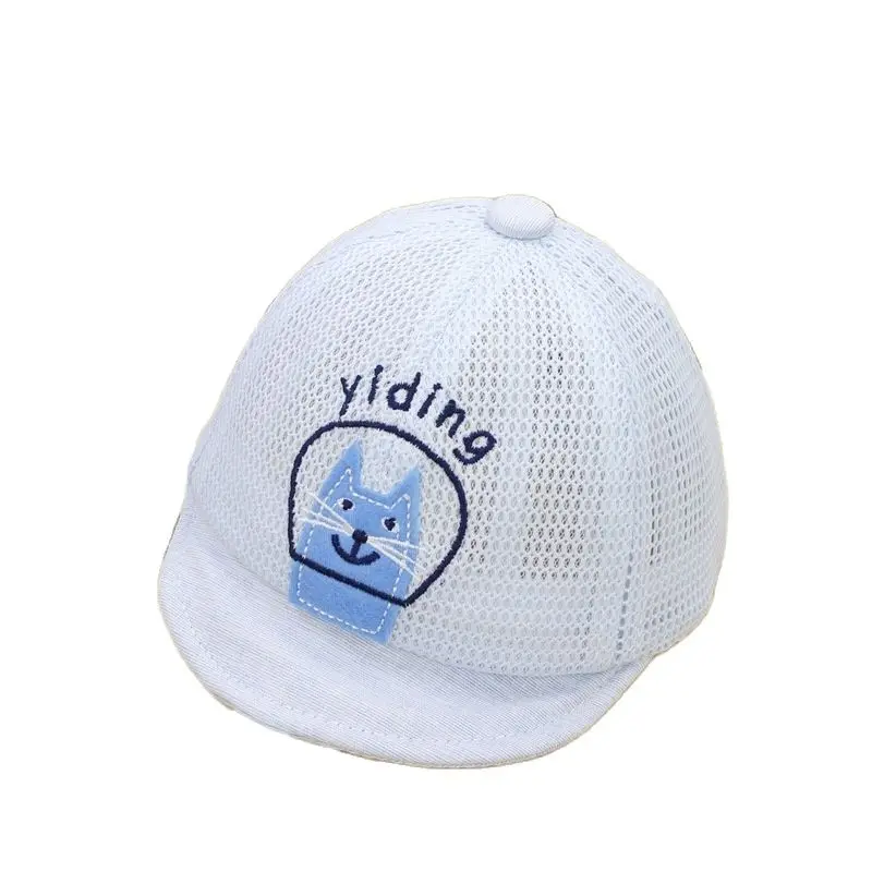 

Summer Cute Cat Baseball Cap for Boys Girls Mesh Sun Hats Adjustable Snapback Caps Kids Headwear Accessories 0-6 M