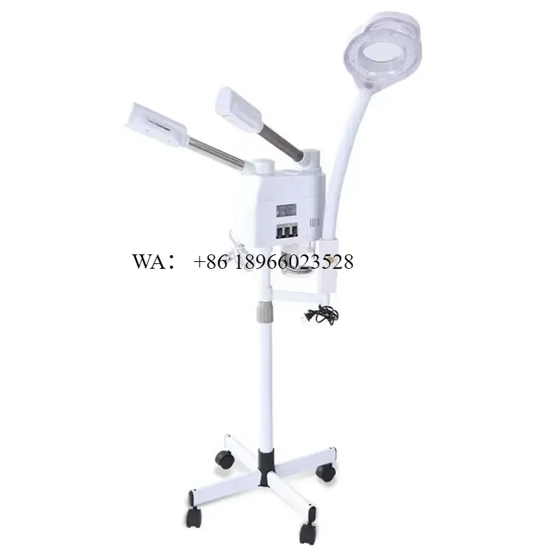 WMWMNU 3 in 1 Nano Mist Spray Cold Hot Steamer with LED Magnifying Lamp for Moisture