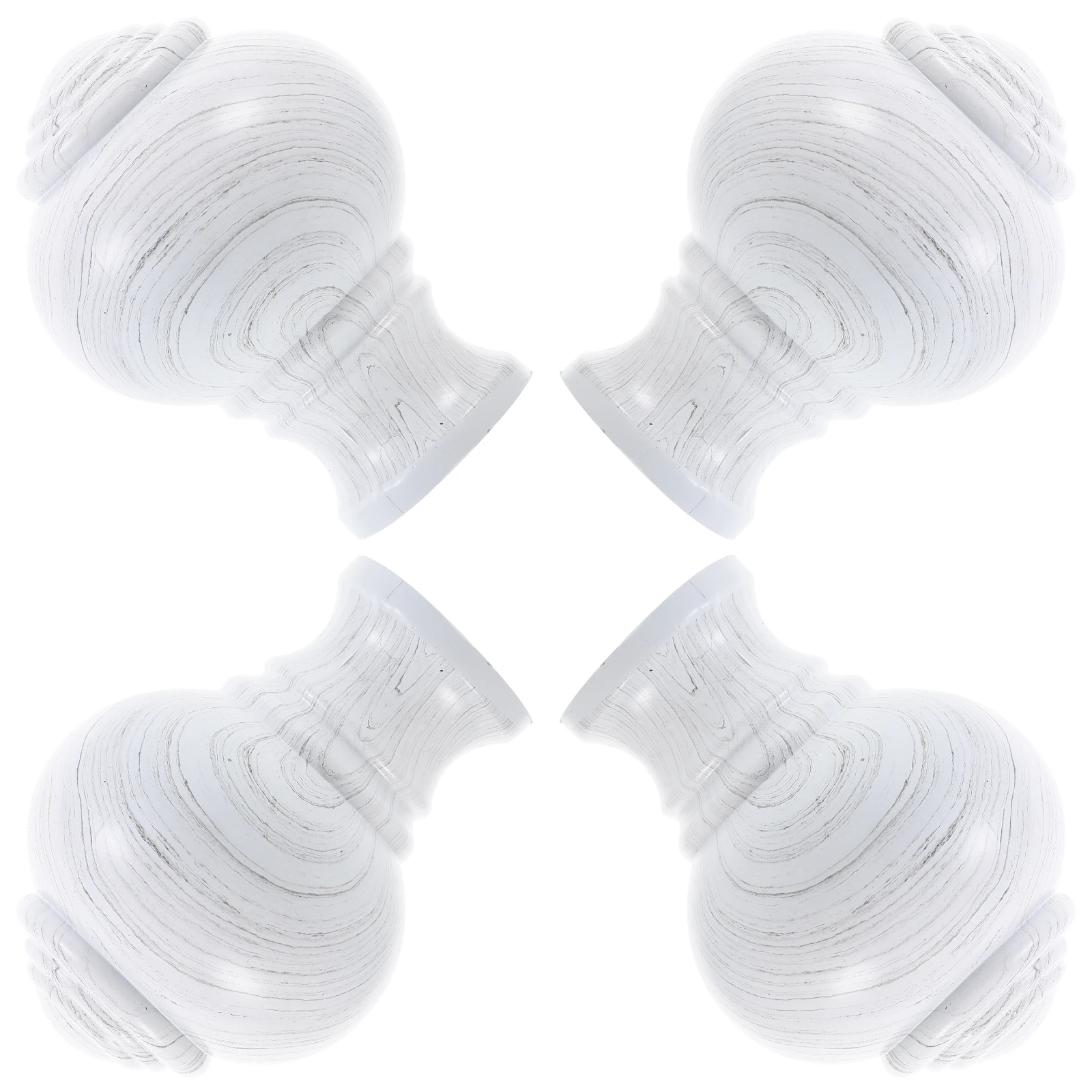 

Pole Plug Head Accessories Finial Ends Cap White Plastic Decorative Finials Easy Install Sturdy Elegant Room for Curtain