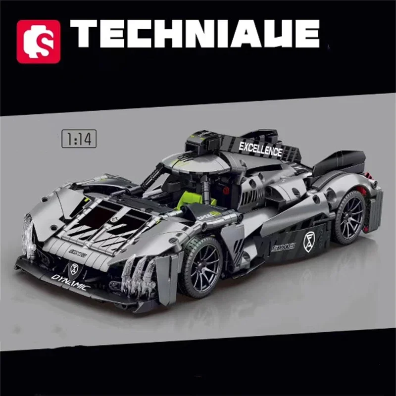

SEMBO black sports car building block mechanical technology series supercar assembly model children's toy birthday gift