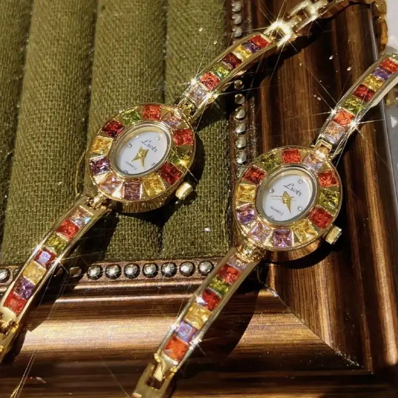 

Роскошные изысканные кварцевые часы с браслетом для женщин, элитные модные женские наручные часы, элегантное платье, женские часы