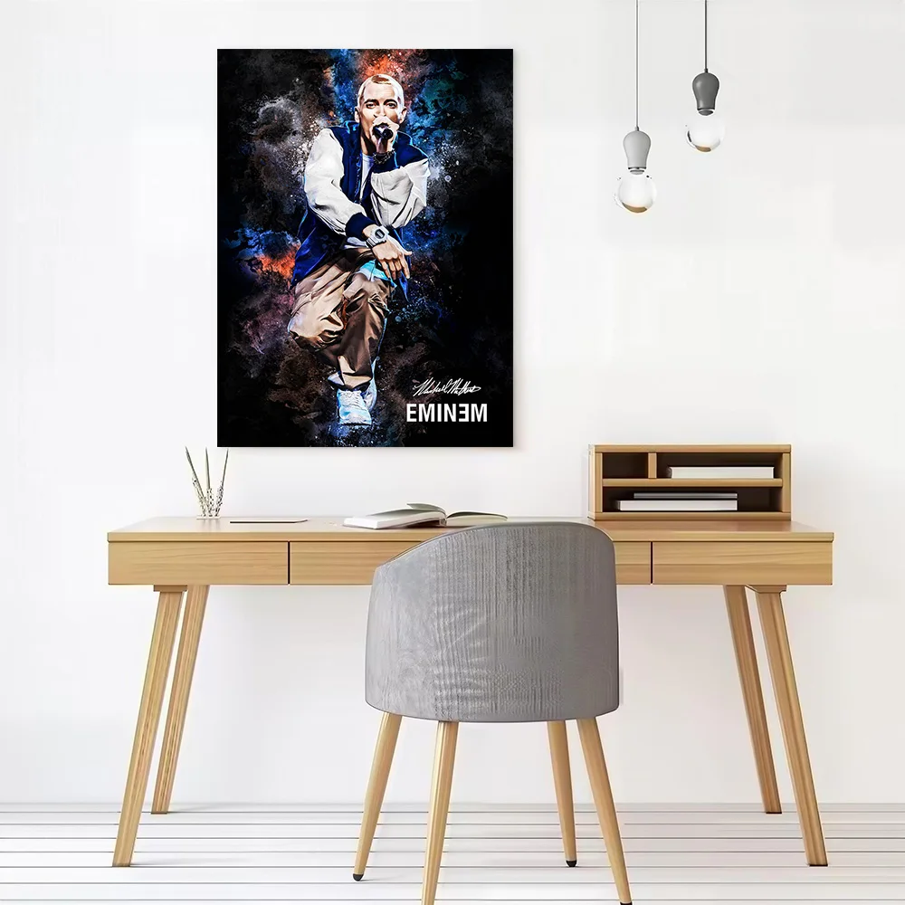 Eminem Portrait Canvas Wall Arts Poster Customizable Pictures Printing for Room Vintage Decor Luxury Personalized Painting Art