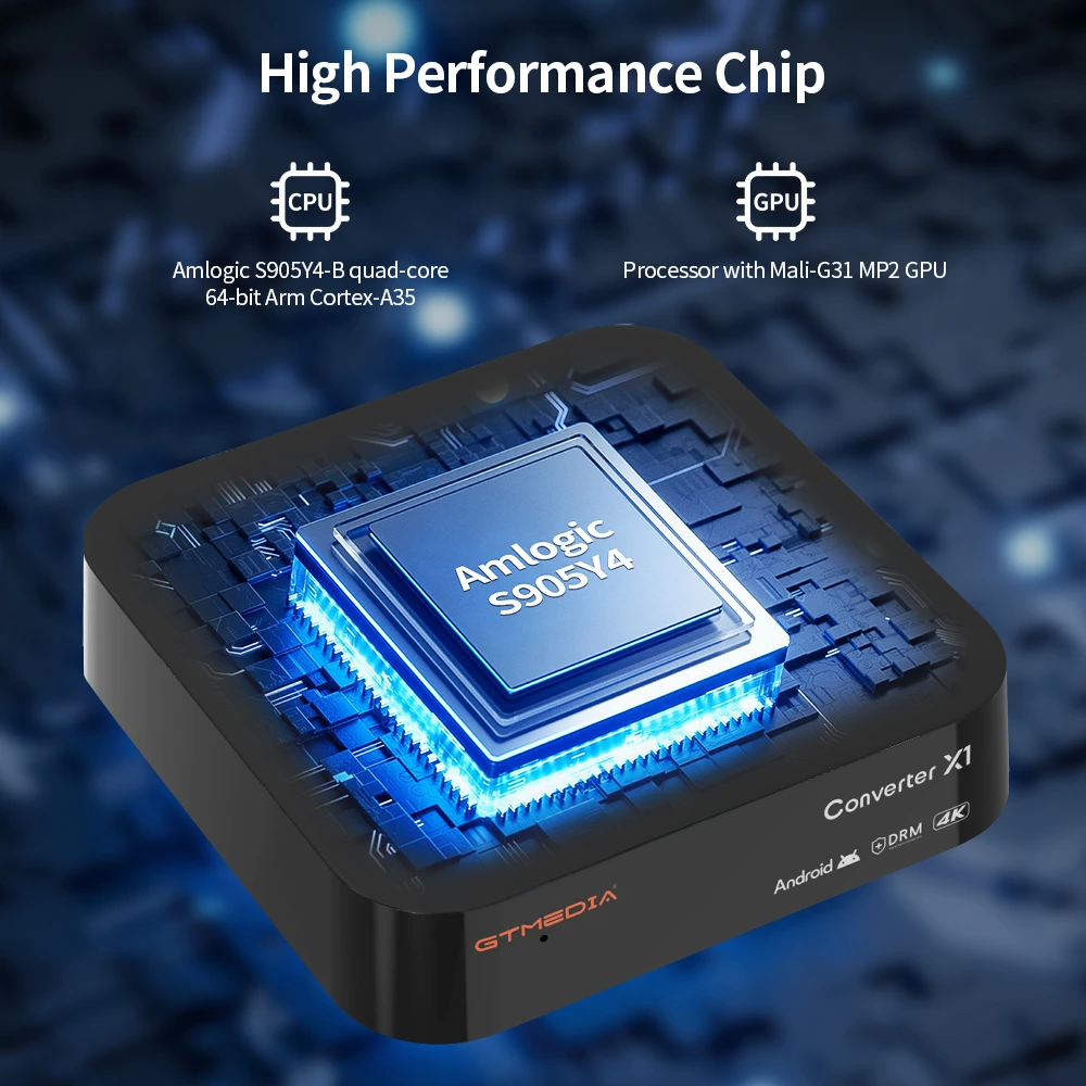 GTMEDIA HDTV Converter X1 ATSC3.0 4K HDR Android 11 กล่องทีวี ATSC สมาร์ทถอดรหัส Amlogic S905Y4-B 2GB + 32GB,8. Wifi ในตัว, BT 5.0