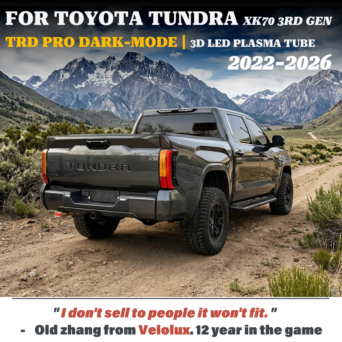 

For Toyota Tundra XK70 3rd Gen 2022-2026 LED Taillight Assembly w/ Sequential Dynamic Startup Plug n Play Cyber-EV look