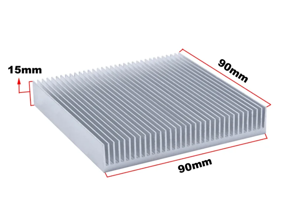 3pcs Aluminum Heat Sink Radiator Heatsink for IC LED Cooling, Electronic Cooler, IC heat dissipation-60x60x10,80x80x7,90x90x15mm