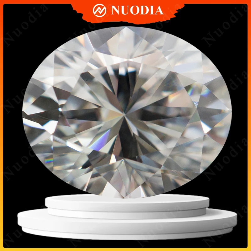 Top Super White D Colorless Moissanite Stone Oval Cut 0.5-8.0ct VVS1 Moissanita Loose Gemstones with GRA Certificate Pass Tester