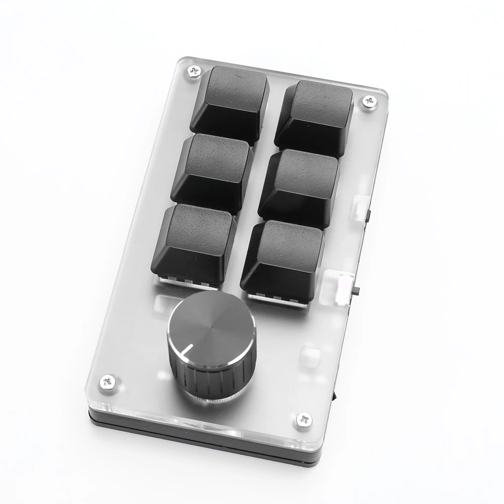 6-клавишная 1 ручка, механическая игровая клавиатура для одной руки, горячая замена, RGB-копия, мини-кнопка, механическая макропад для Macbook, ПК, ноутбука