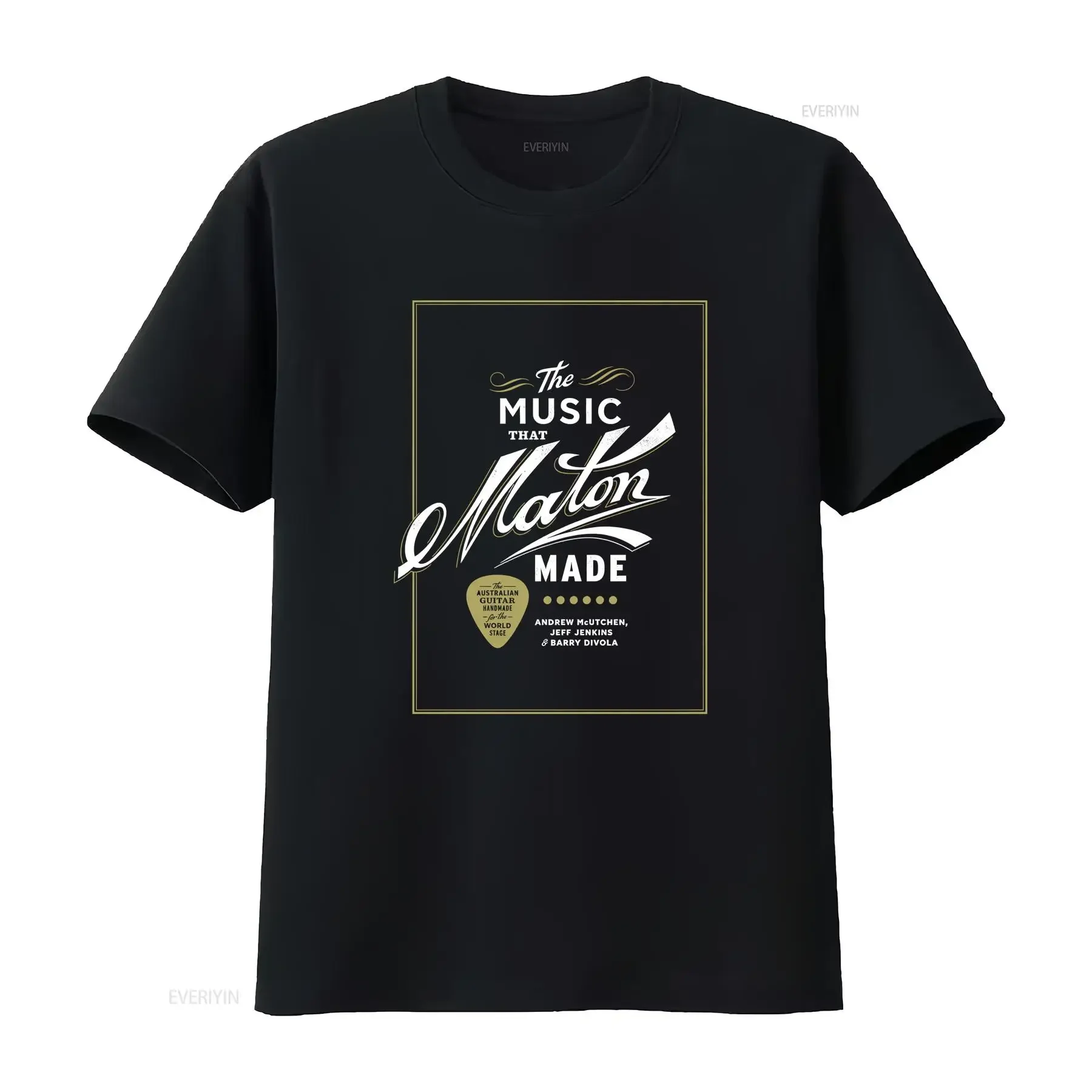 Maton Guitar Design Logo Men's T Shirt Funny American Size S to 5XL vintage Washed designer clothes homme Unisex Slightly