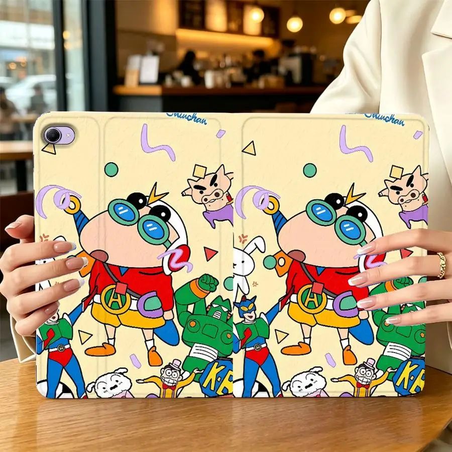With Pencil Holder Case for Xiaomi Pad 5 6 7 8 Pro Redmi Pad SE K Pad 8.8 9.7 12.4 Inch Pad 6s Pro 7 Ultra Funny Shin-Chans 2